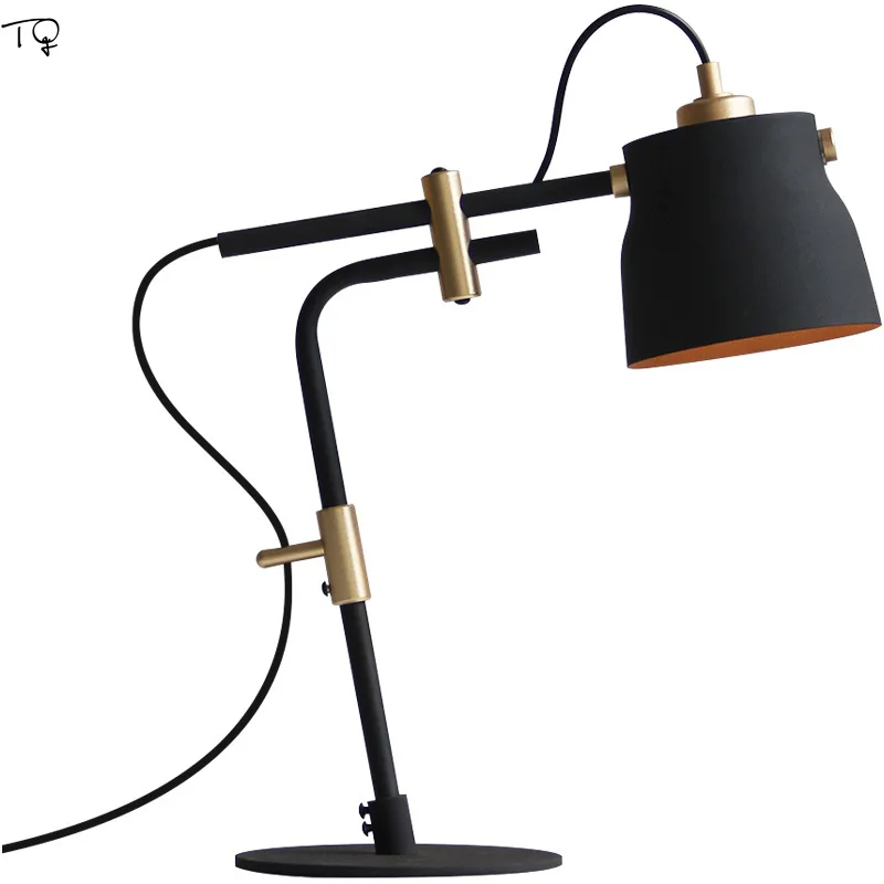 

Nordic Modern Iron Led Table Lamp Industrial Telescopic Mine Hammer Lamp Creative Design Study Reading Office Bedroom Lamp Desk