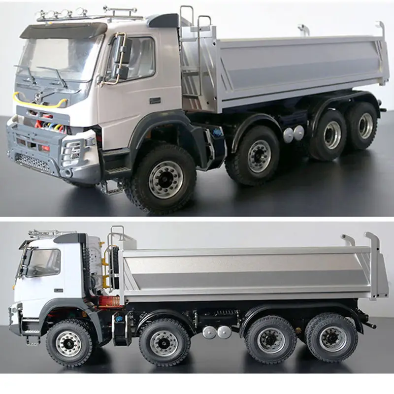 1/14 JDM-65D 8X8 RC гидравлический для строительства, самосвал с прицепом BENZ MAN SCANIA