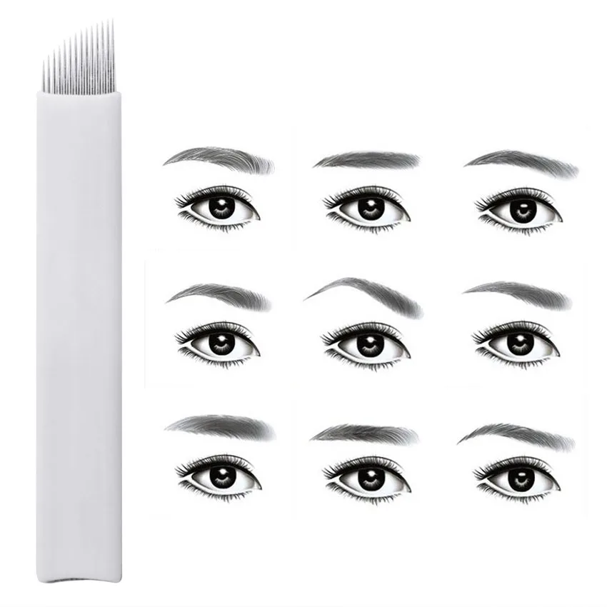 

Microblading Tattoo Needles 1200pcs Permanent Makeup Eyebrow Lip Eyeliner 3D Embroidery for Manual Pen
