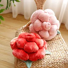 Rose design Pillow Cushion Creative Cushion Plush Flowers Cute Bedside Sofa Back Car Waist cushion