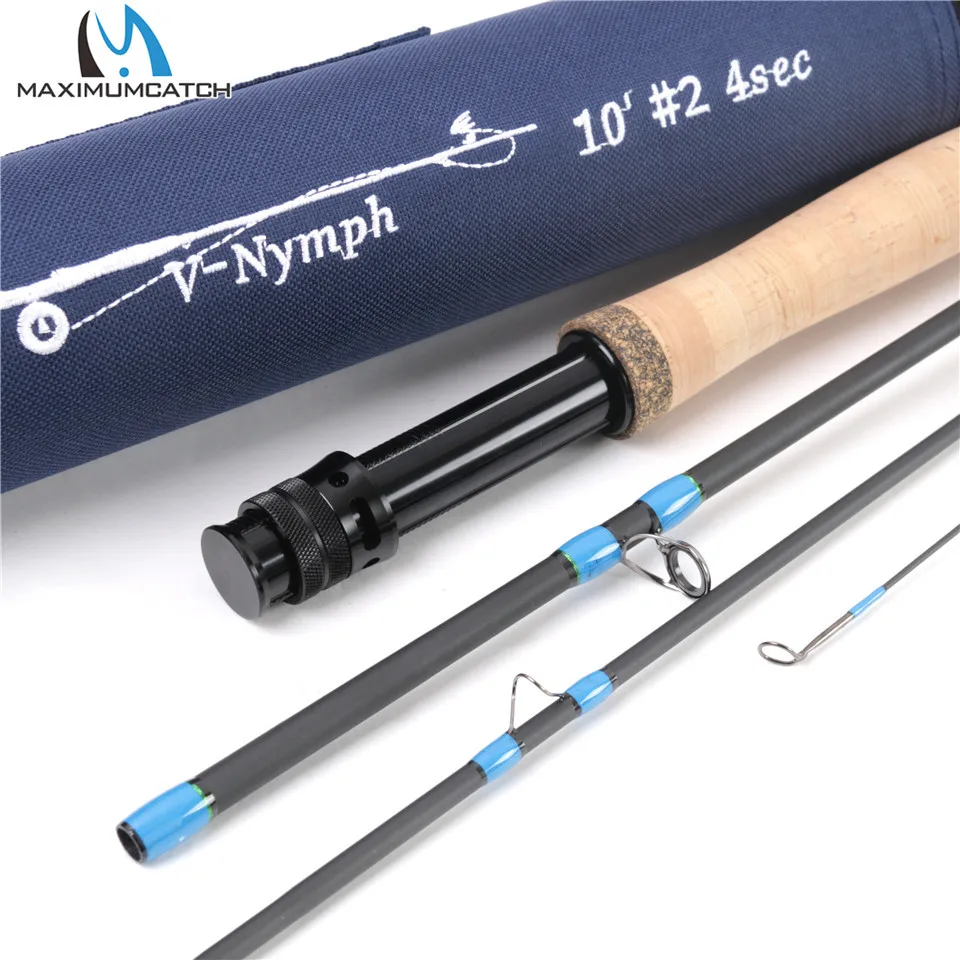 Maximumcatch 10FT-11FT 2/3/4WT 4Sec Нимфа Fly Удочка IM10 графитовая углеродная волокна быстрое действие Fly стержень с Нимфа линии