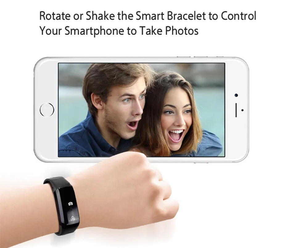 Augsut SWB200 Smart Bracelet to Control Smartphones to Take Photos
