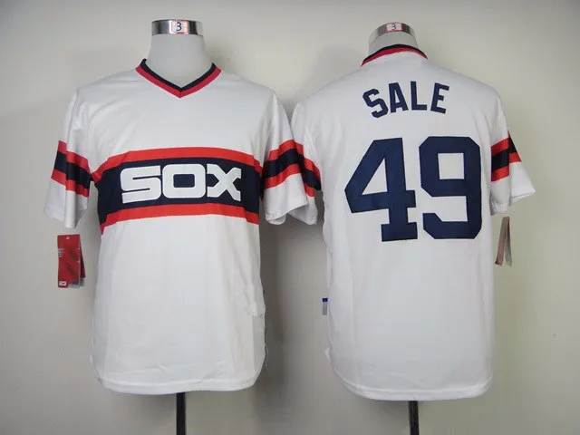 Black-Men-s-49-Chris-Sale-Jersey-Gray-New-Chicago-White-Sox-50-John-Danks-Stripe-79
