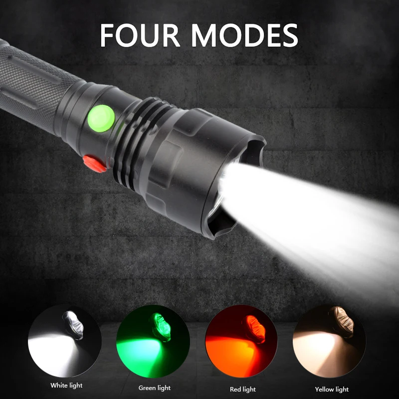 4-Цвет сигнала светло-зеленый/красный/белый/желтый фонарик Охота ...