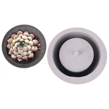 

Round Cement Flower Pot Silicone Mold Home Decoration Crafts Succulent Plants Concrete Planter Vase Molds