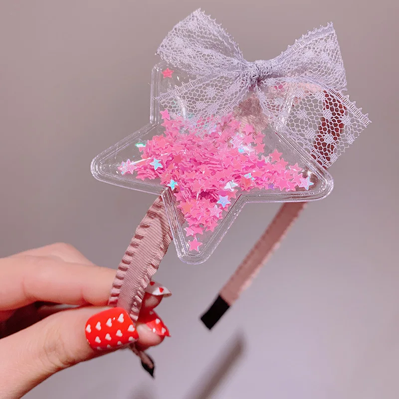 baby girl hair accessories lace headband kids star bow-knot pattern hair girls baby princess hairband accessories