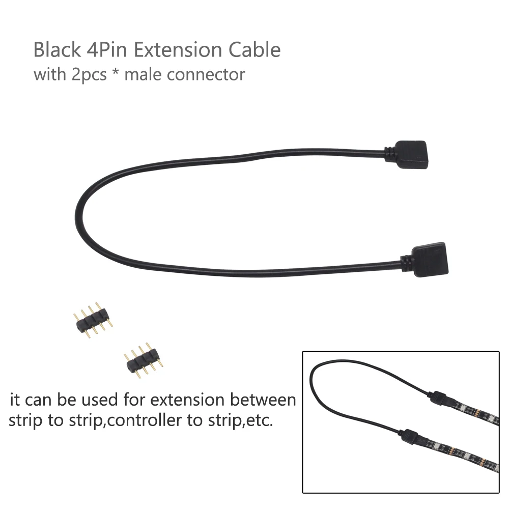 Светодиодные ленты свет USB 5 В Wi-Fi RGB ленты Водонепроницаемый SMD 5050 музыка Ambilight ТВ фон Тира светодиодный Bluetooth Гибкая полоса огни LED лента - Испускаемый цвет: 4Pin Extension Cable