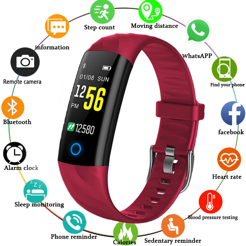 

Sport Smart Bracelet Pedometer Activity Tracker Waterproof Smart Band Heart Rate Blood Pressure Monitor Wristband Men Women