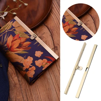 

1pc Purse Wallet Frame DIY Craft Bar Edge Strip Clasp 19cm Metal Openable Edge Replacement