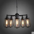 Best Price as low as $194.09 Painting Process Edison Loft Industrial Lamp Vintage Pendant Light Lamp With 5 Lights For Dining Room,Lamparas Colgantes