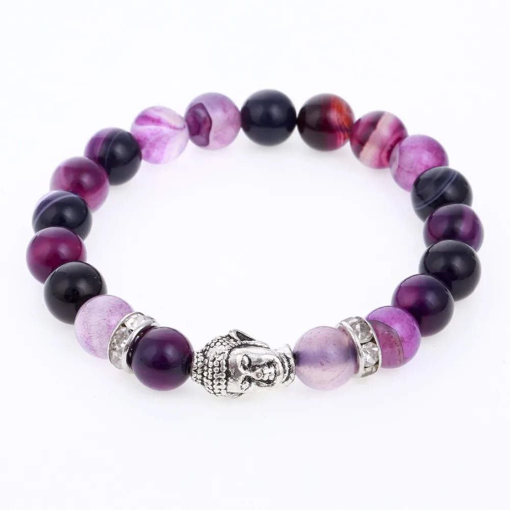 2018 Natural Stone Buddha Charm Bracelets Handmad Boho Bracelets For