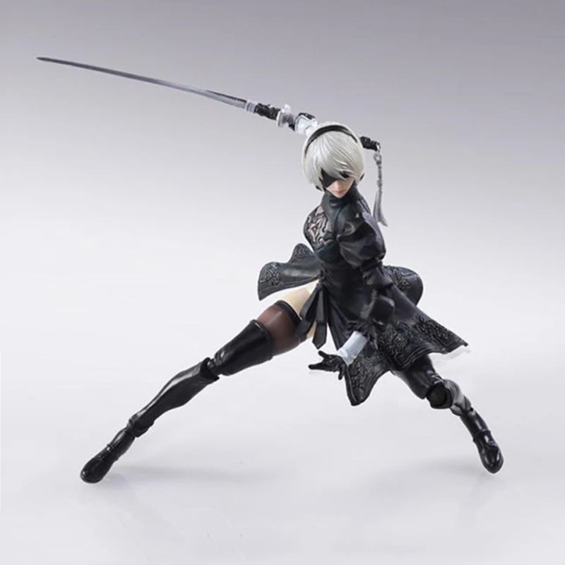 

NieR Automata YoRHa No. 2 Type B 2B Fighting Action Figure PVC Collection Model Toys Anime Doll Christmas gift 14CM