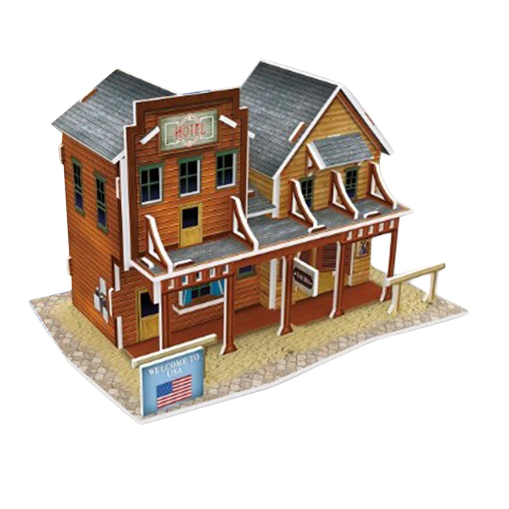 DIY миниатюрный деревянный кукольный домик, набор мебели ручной работы, отель, лофт, модель квартиры, 1/24 масштаб, сделай сам, головоломка Кукольный дом, игрушки