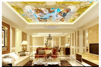 

photo wallpaper 3d ceiling murals European royal 3d stereoscopic pattern zenith condole carries on the living room wallpaper