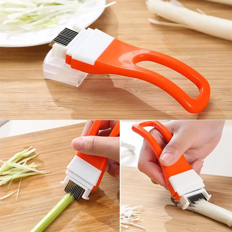 New Stainless Steel Vegetable Onion Cutter Slicer Peeler Chopper Shredder Kitchen Gadget Green