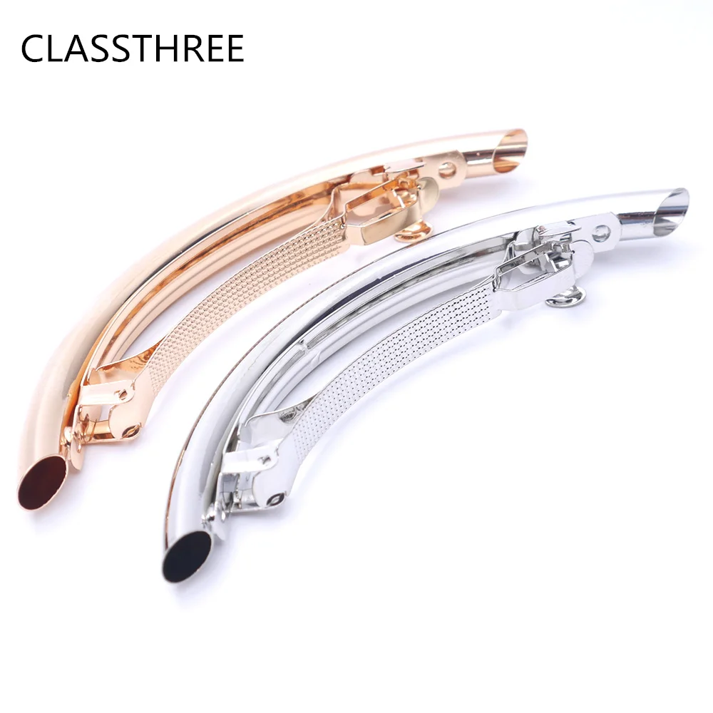 

TOPHOT 2019 Hot Fashion Long Women Hair Clips Metal Gold/Silver Plain ARC Tube Big Hairgrip Hairpin Accessoires