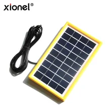 Xionel 3W 9V Solar Cell Solar Module Polycrystalline DIY Solar Panel System For 6V Battery Charger +DC 5521 Cable 3M