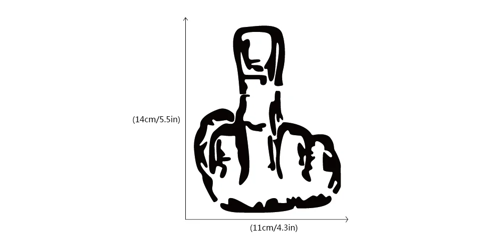 Приклеивайте средний палец забавная наклейка для автомобилей виниловая Автомобильная наклейка для украшения кузова автомобиля