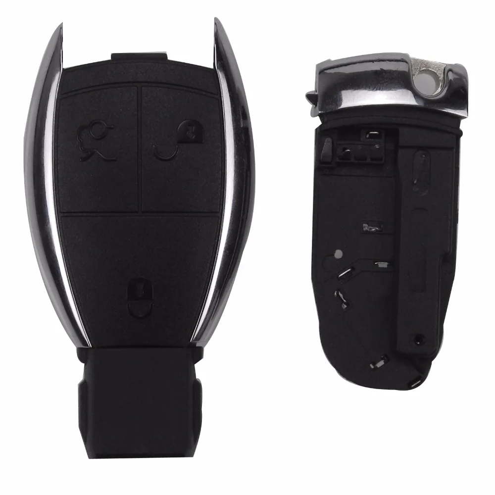 Buy 10pcs 3 Buttons Remote Smart Car Key Case Fob + Battery Holder For Mercedes