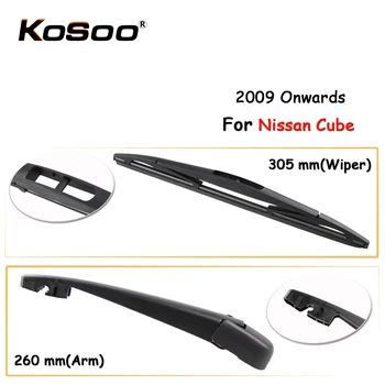 

KOSOO Auto Rear Car Wiper Blade For Nissan Cube,305mm 2009 Onwards Rear Window Windshield Wiper Blades Arm,Car Accessories