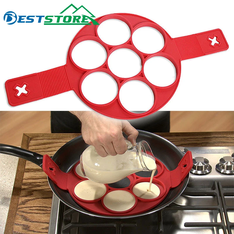 

Pancake Maker Egg Ring Maker Nonstick Easy Fantastic Egg Omelette Mold Kitchen Gadgets Cooking Tools Silicone FBE2