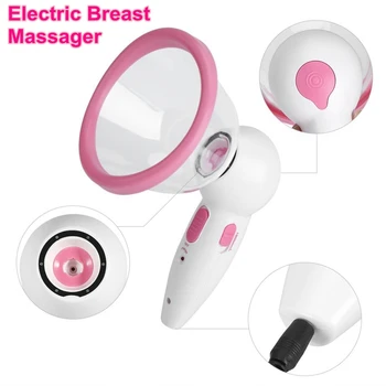 

Electric 2Size Breast Massage Enhance Pump for Women Enhancement Enlargement Massager Vacuum Infrared Heat Suction Cup Enhancer
