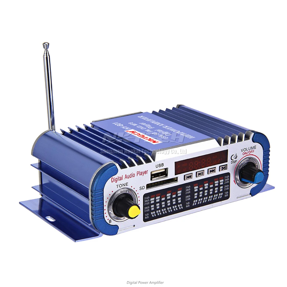 NKTECH HY-601 Автомобильный цифровой плеер аудио усилитель мощности 2x20 Вт Hi-Fi стерео fm-радио TF USB DVD MP3 ИК пульт дистанционного управления DSP звук