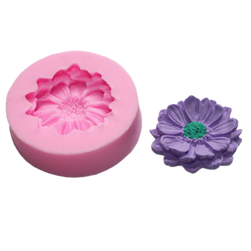 

3D Peony Embossed Silicone Fondant Molds Flowers Handmade Soap Candle Clay Fimo Mold Cake Baking Wedding Decorating Tools