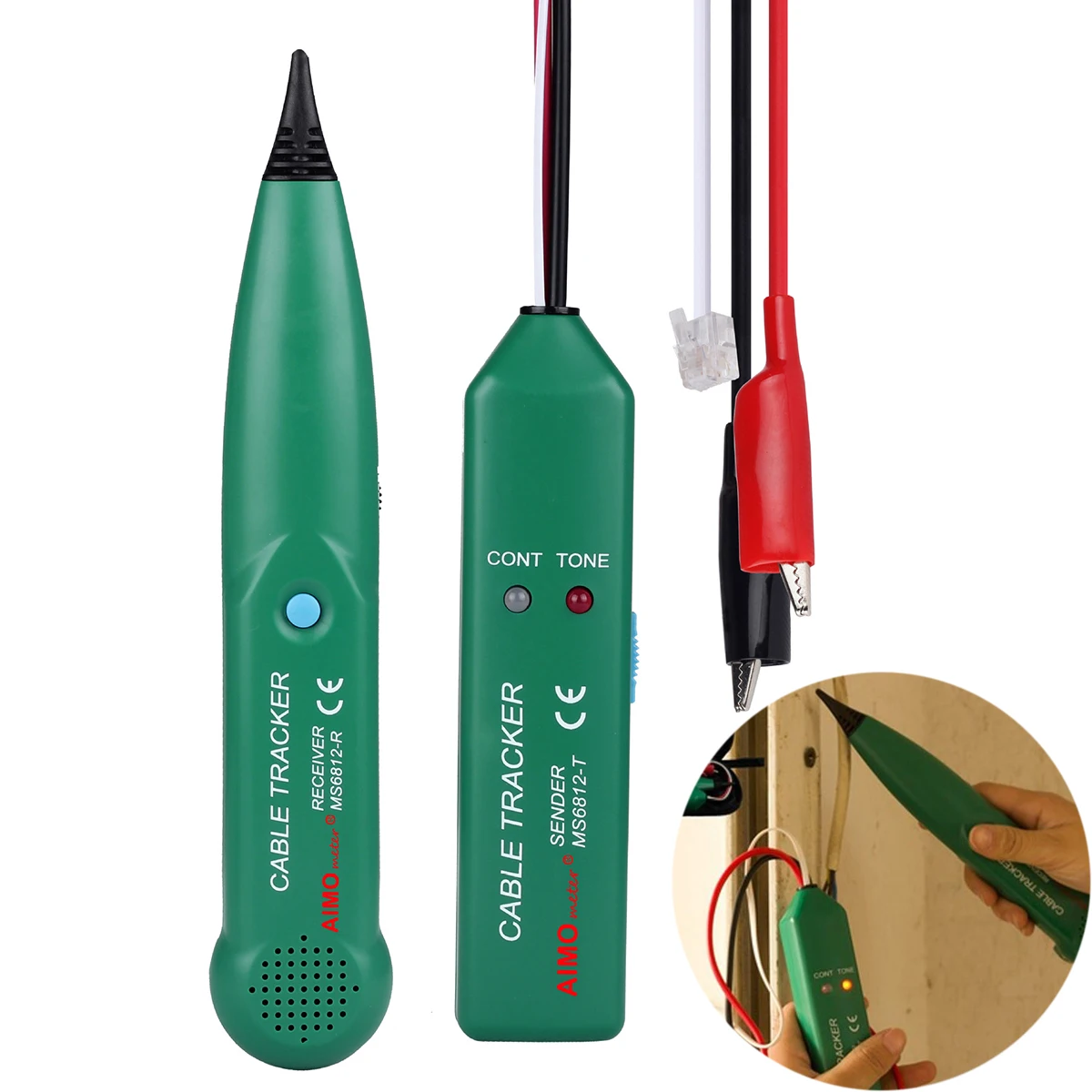 Professional Telephone Cable Tracer MS6812 LAN Network Cable Tester Kit Plastic Electric Wire Find Tester Measuring Tools