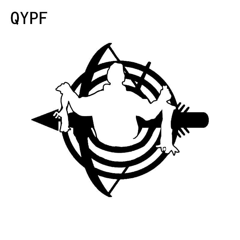 

QYPF 14.7*12.8CM Interesting Outdoor Archery Hunting Sport Fitness Decor Car Sticker Vinyl Bumper Window Accessories C16-1770