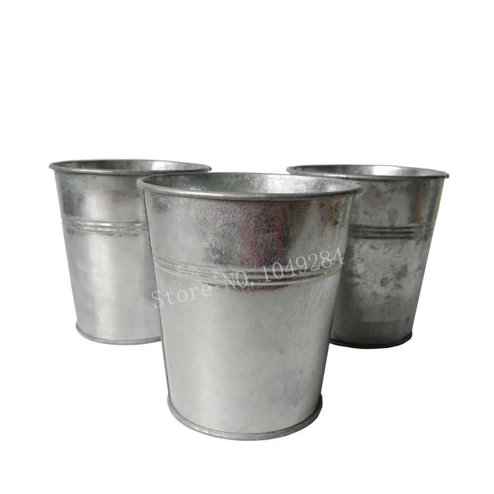 D10.5*H11CM Wholesale Metal Planter garden bucket tin box Iron pots