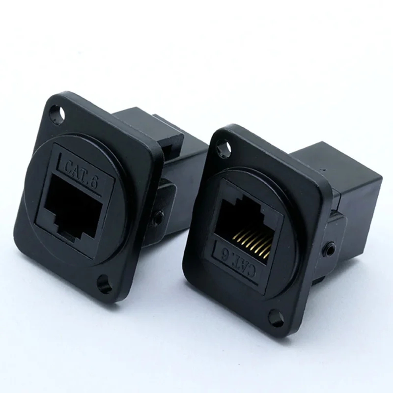 1 шт. разъем RJ45 CAT.6 D Тип 8P8C металлический корпус + медные шпильки монтажный