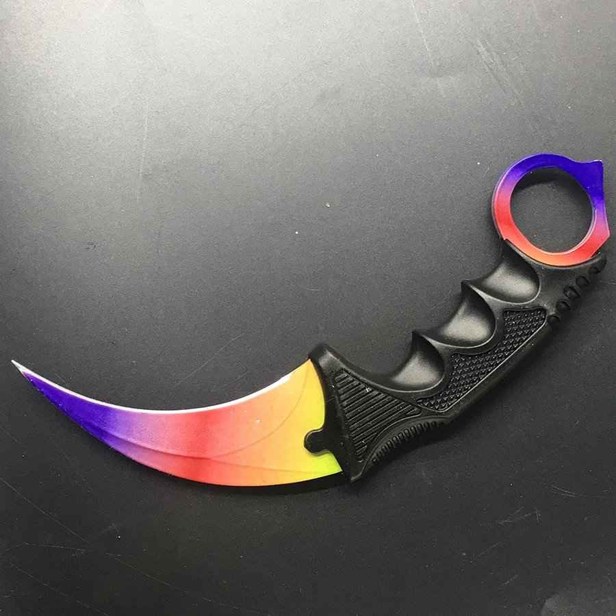 CS GO нож Karambit, тактический нож для выживания, нож из нержавеющей стали для кемпинга, охоты, игры Counter Strike, нож в подарок