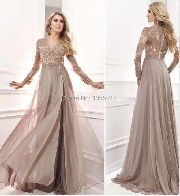 Fashion Design Elegant Beaded Lace Long Sleeves Evening Dresses 2016 Robe De Soiree Prom Party Gowns Fashion Design Elegant Beaded Lace Long Sleeves Evening Dresses 2016 Robe De Soiree Prom Party Gowns