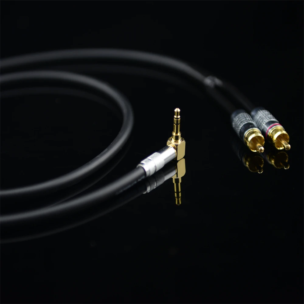 Стандартный аудиокабель MonsterProlink 100 стерео кабель 3 5 мм 2 RCA под прямым углом для MP3