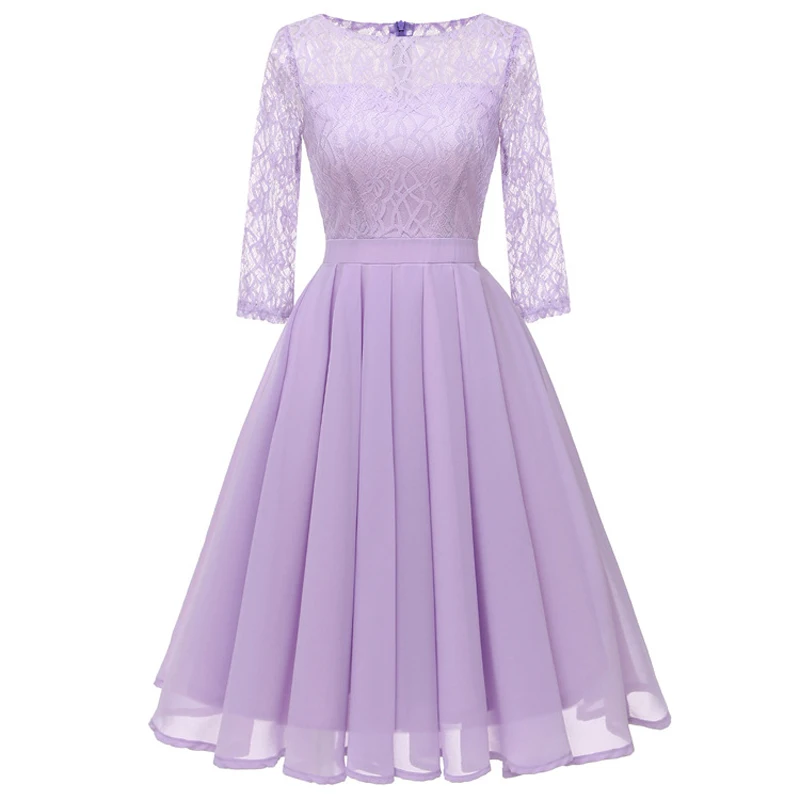 

Women Sexy Elegant Lace Dress 2019 Hollow A-line Vintage Dress For Ceremony Bridesmaid Party Ball Gown Mesh Dress Vestidos