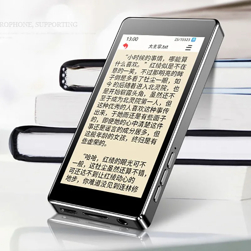 Ruizu d20 металлический mp3 плеер сенсорный экран ультра тонкий 8 ГБ MP3 музыкальный 3 0