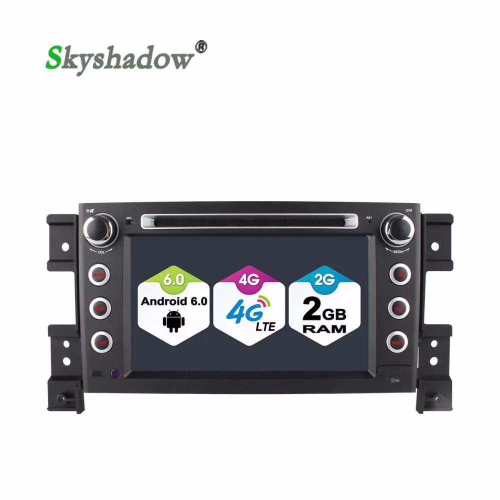 Skyshadow quad core android 6.0 dvd-плеер автомобиля для suzuki grand VITARA 2005 2007 2013 2015 WIFI Bluetooth Радио 2 Г RAM