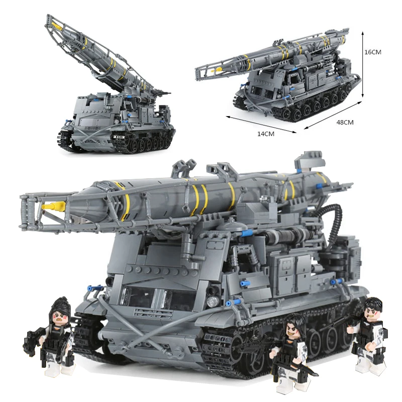 

XB06005 Military Series The 8U218 TEL 8K11 Set Building Blocks Model Bricks With FiguresEducational Toys Gifts For Children