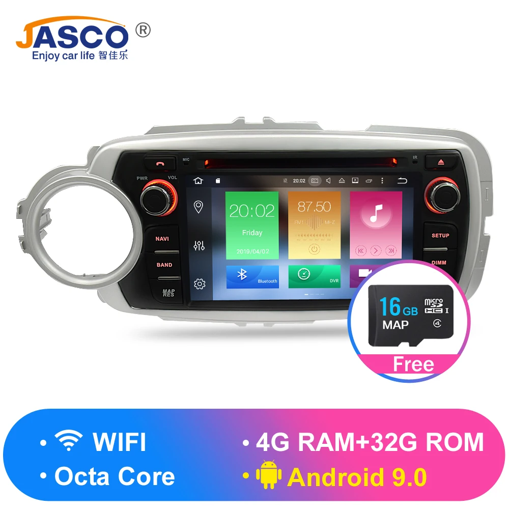 Android 9.0 Car Stereo dvd Radio GPS Navigation Multimedia Player For Toyota Yaris 2012-2017 Auto Audio WIFI Bluetooth Headunit