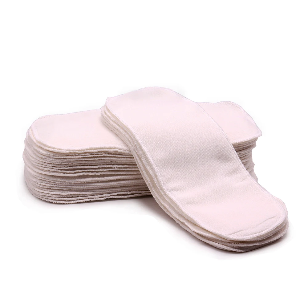 

10 Pieces No Folding Baby Diapers Birdseye Cotton Cloth Diapers Baby Reusable Diapers 3Layer Thickening Cotton Diapers