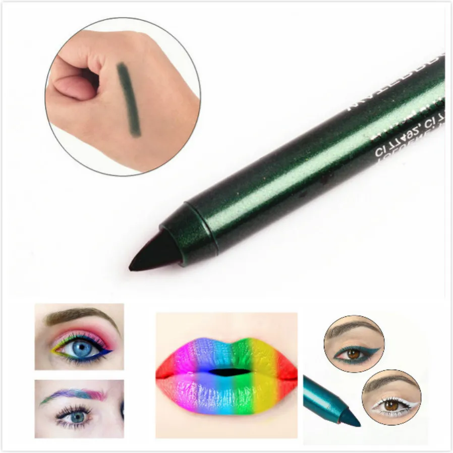 

1Pcs SELL Charming Women Longlasting Waterproof Eye Liner Pencil Pigment Deep Green Color Eyeliner Cosmetic Makeup Beauty Tools