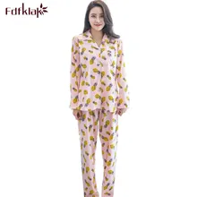 Весна осень зима женская пижама Наборы Хлопок Домашняя одежда с длинными рукавами принт женские пижамы Пижама для сна Mujer Q383