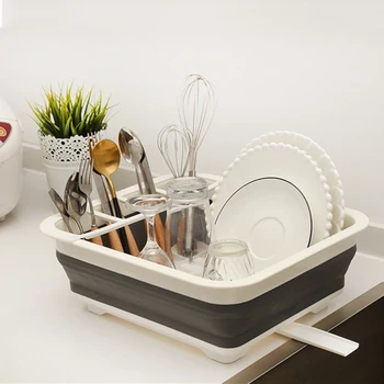 

Foldable Dish Rack Kitchen Organizer Storage Holder Drainer Bowl Dish Rack Tableware Plate Portable Drying Home Shelf Dinnerware