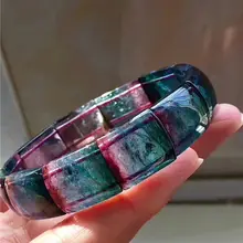 Из натуральной красочные кристалл турмалина Бусины браслет 5.3x13.9 мм