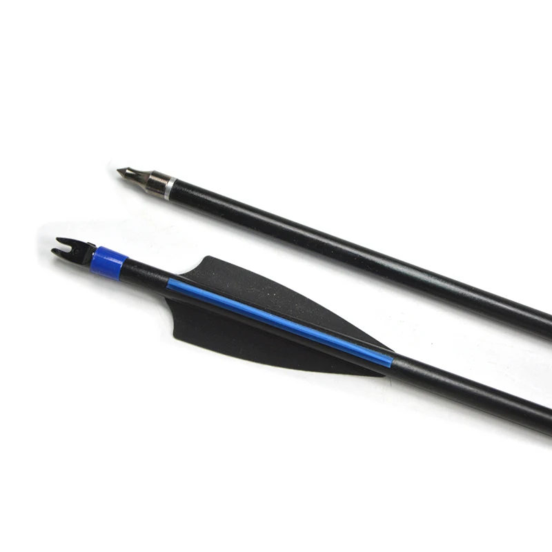 10/20pcs Archery Fiberglass Arrows Spine 500 Replaceable Arrowhead Rubber Feather Compound/ Recurve Bow Shooting Accessories