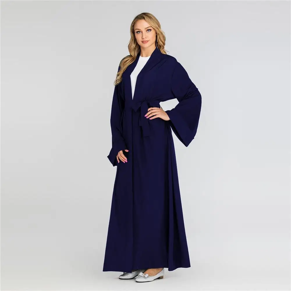 Nova Frente Aberta Cardigan Kimono Maxi Abaya