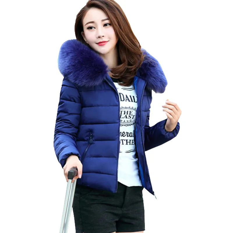 Nice Women Winter Jacket Coat Cotton Padded Jacket Short Faux Fur
