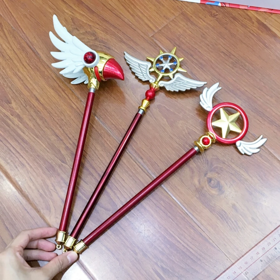 New Cardcaptor Sakura Card Porp Kinomoto Captor Sakura Birdhead Star Magic  Stick Wand Telescopic Staves Cosplay Prop Gift|Key Chains| - AliExpress