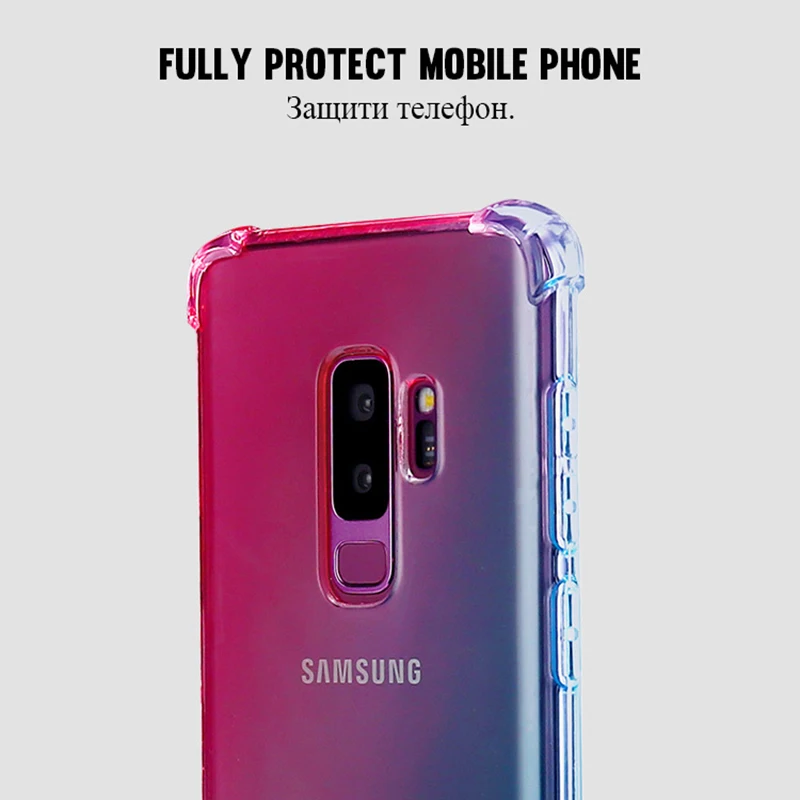 Чехол с градиентными цветами для samsung Galaxy M10 S10 рlus Lite S10e S9 S8 A9 A8 A7 A6s J6 J4 J2 Core J5 J7 примечание 9 8